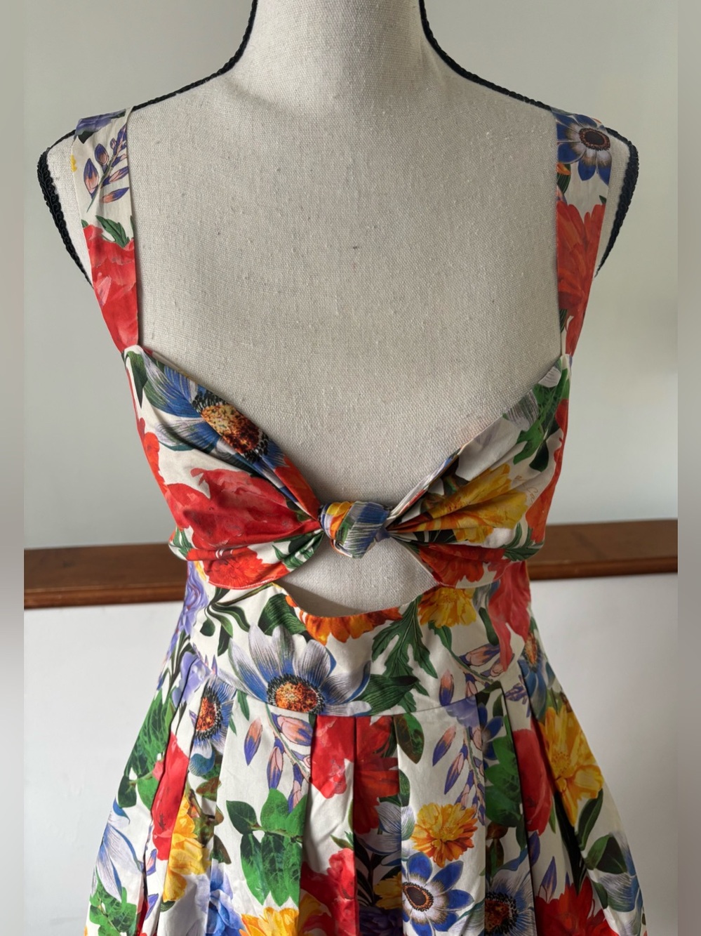 Cara Cara Laurel Floral Knotted Midi Dress  Size 2 - Picture 8 of 11